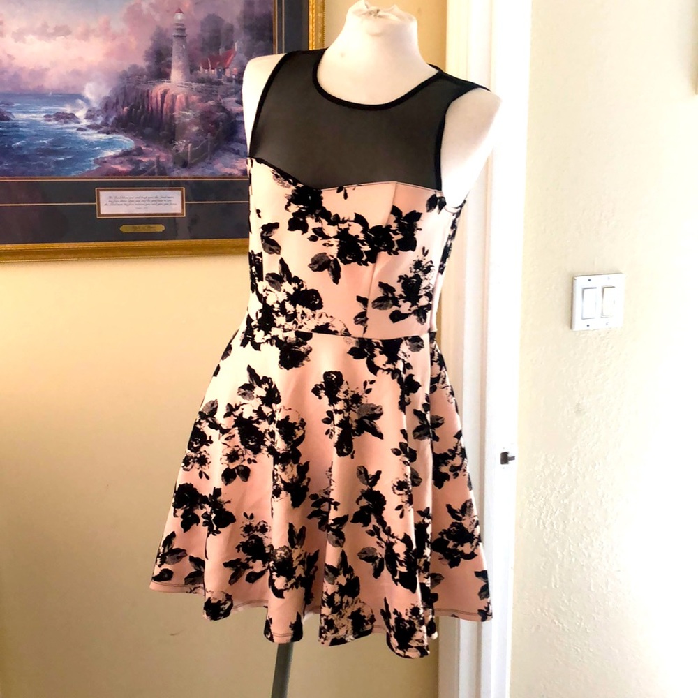 Pink and black dress teen large